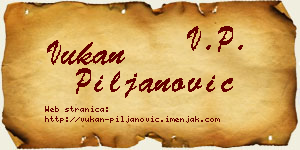 Vukan Piljanović vizit kartica